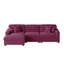 Canapé modulaire rembourré 3 pièces en velours côtelé-L-500320507-500320487