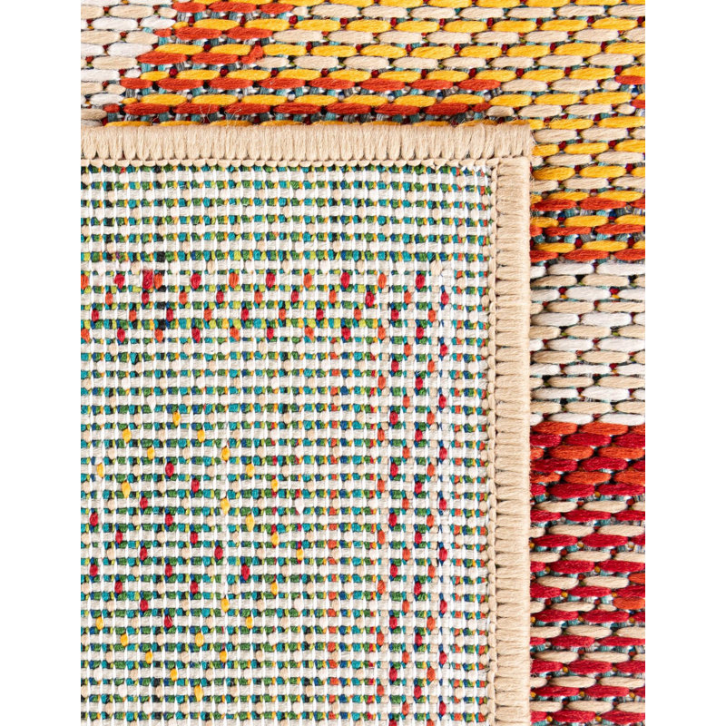 Tapis intérieur / extérieur Marlenia Marlenia, Rectangle 4 pi 1 po x 6 pi 1 po