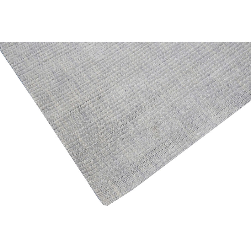 Silk Area Rug in Silver, Rectangle 8' x 10'