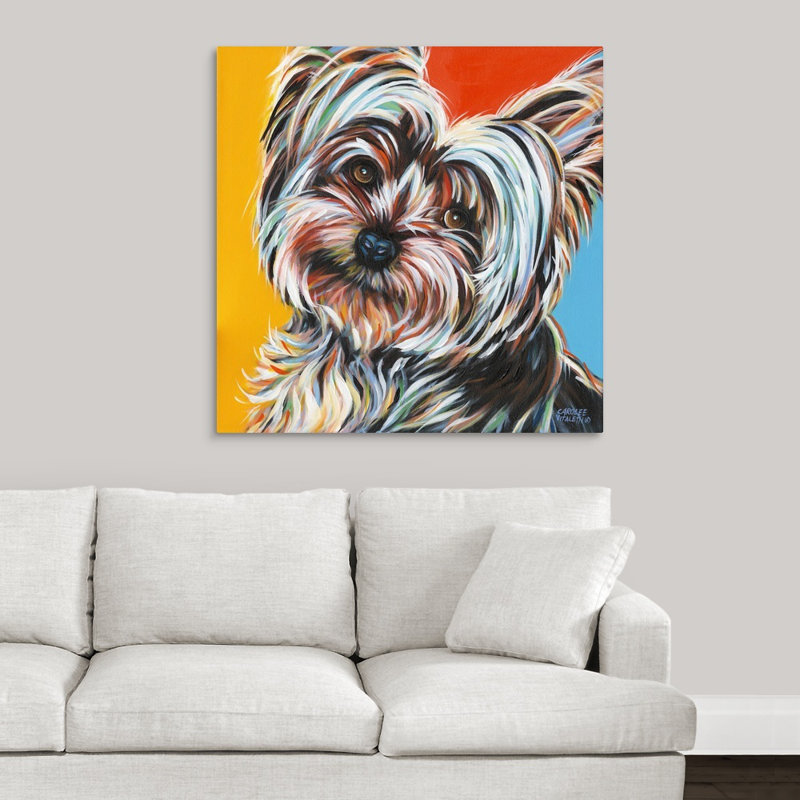 « doux yorkie ii », reproduction sur toile, H 36 po x l 36 po x P 1,25 po