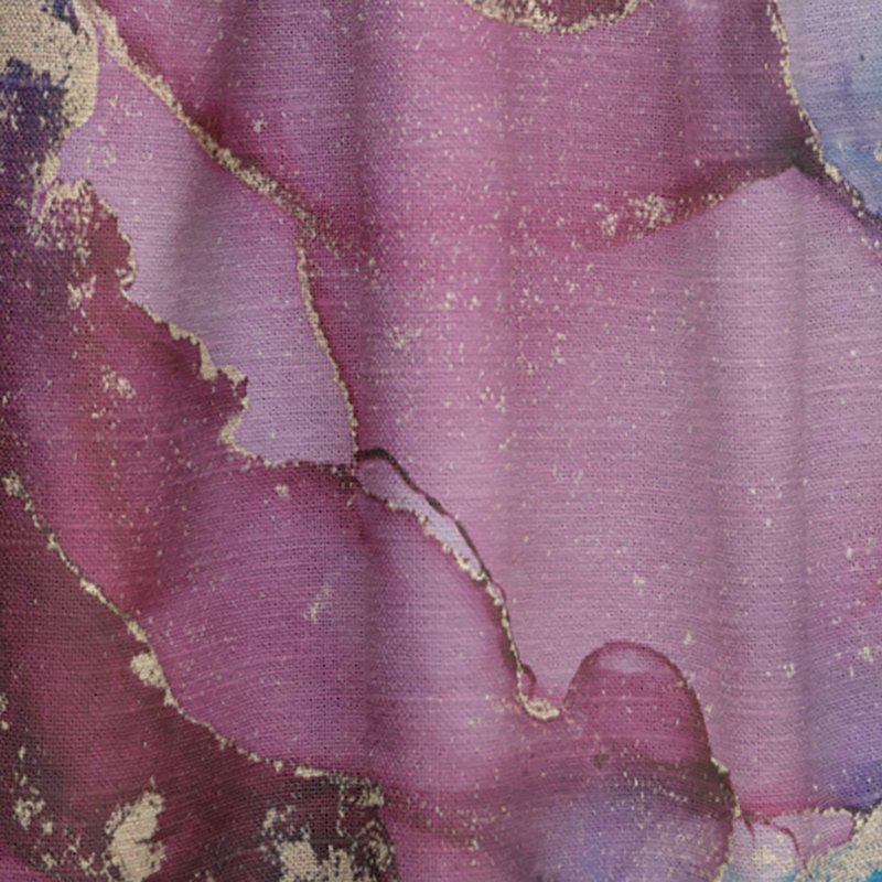 Blue And Purple Luxury Abstract Fluid Art IX - Modern Curtain - Velvet Room darkening - 1 panel, 52" W x 120" L