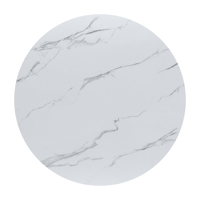 Table de salle à manger en verre avec plateau en marbre blanc