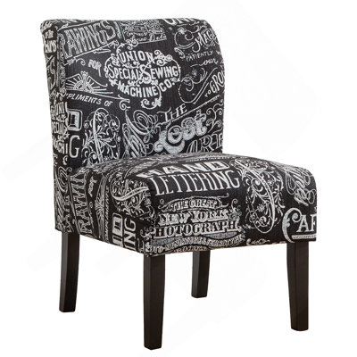 Indoor Modern Chair, Armless Contemporary Accent Chair