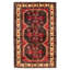 Tapis rouge Teimani 4 pi 3 po x 6 pi 7 po