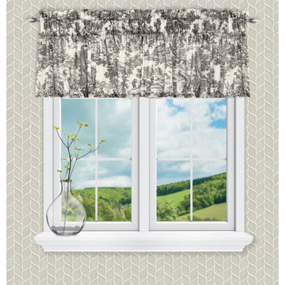 Amelie Toile Cotton Tailored 70" Window Valance