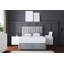  Upholstered Panel 2 Draw Divan Bed with Headboard-1784748669-1784748671