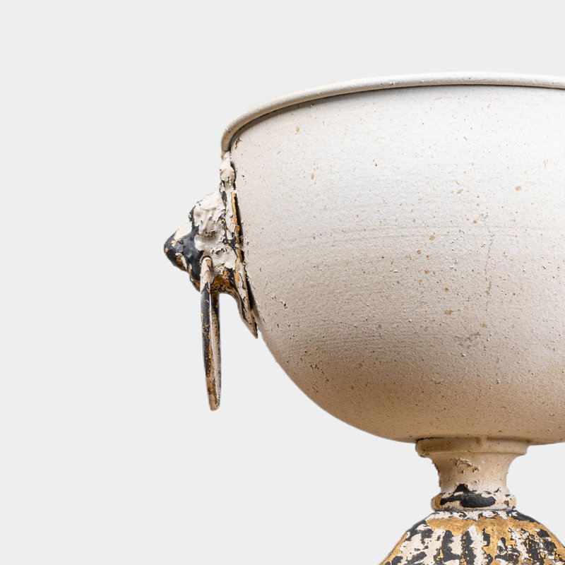 Pot de fleurs décoratif rétro avec finition vieillie et charme antique - Décoration élégante pour toute pièce