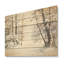 Hiver, forêt, charme de neige, paysage - neige, art sur bois de pin naturel-1218041894