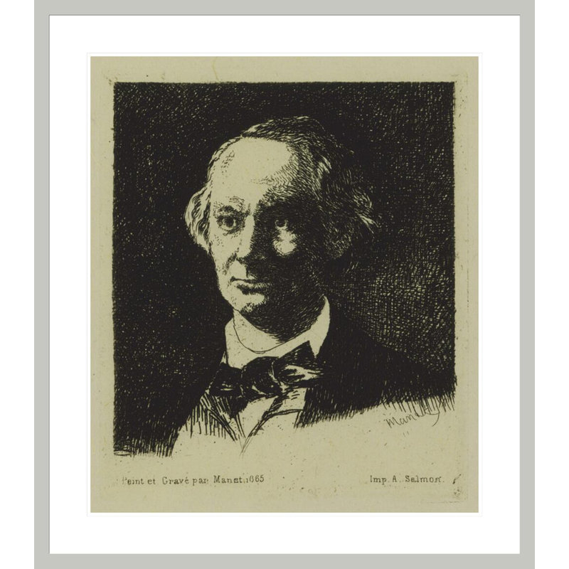 «Baudelaire» par estampe numérique encadrée, 38,06 po H x 33,5 po L