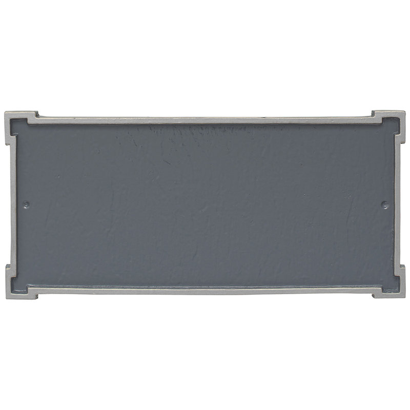 New Yorker Rectangle Wall Plaque, Yes, Grey/Silver