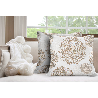 Floral Outdoor Reversible Throw Pillow