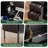 Record Player Stand With Power Outlet And Flip-Down Lid, Medium Record Storage Console
