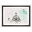 Birds Above Sacre Coeur Paris Watercolour - Single Picture Frame Print on MDF-56740496-56740498