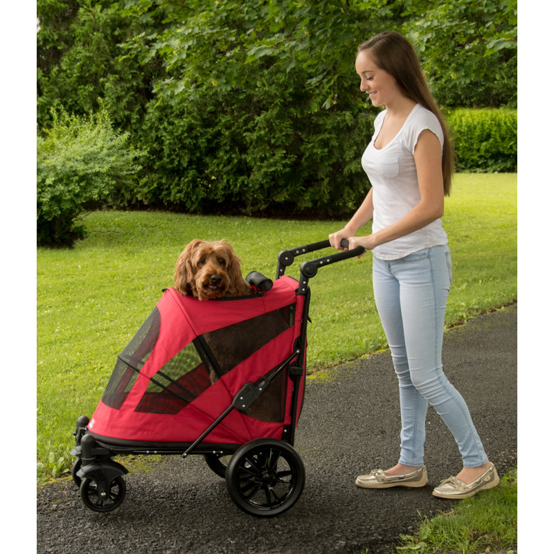 Foldable Pet Stroller, Candy Red