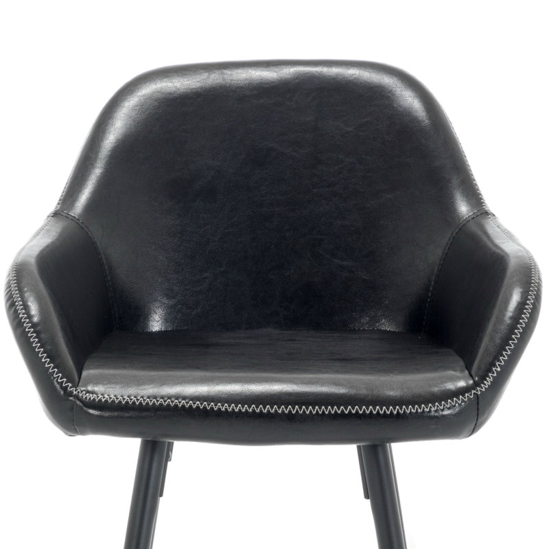 Tabouret de bar et de comptoir Kayland, Noir, Tabouret de comptoir (assise de 25 po de hauteur)