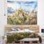 Paysage toffia hilltop village italie tapisserie-28482941