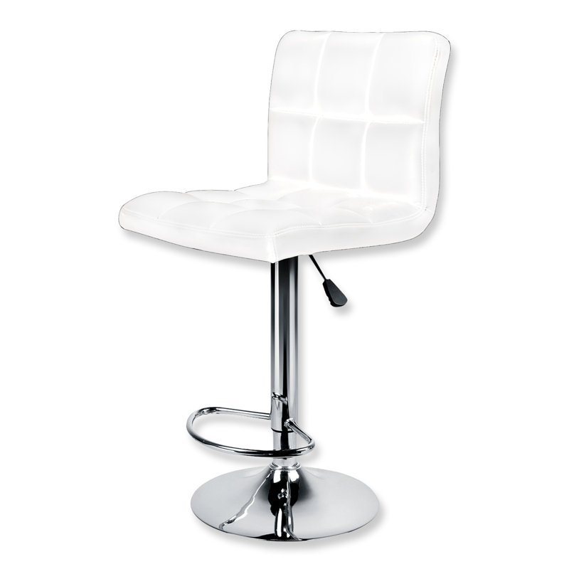 Tabouret tournant à hauteur réglable Esmai, Blanc