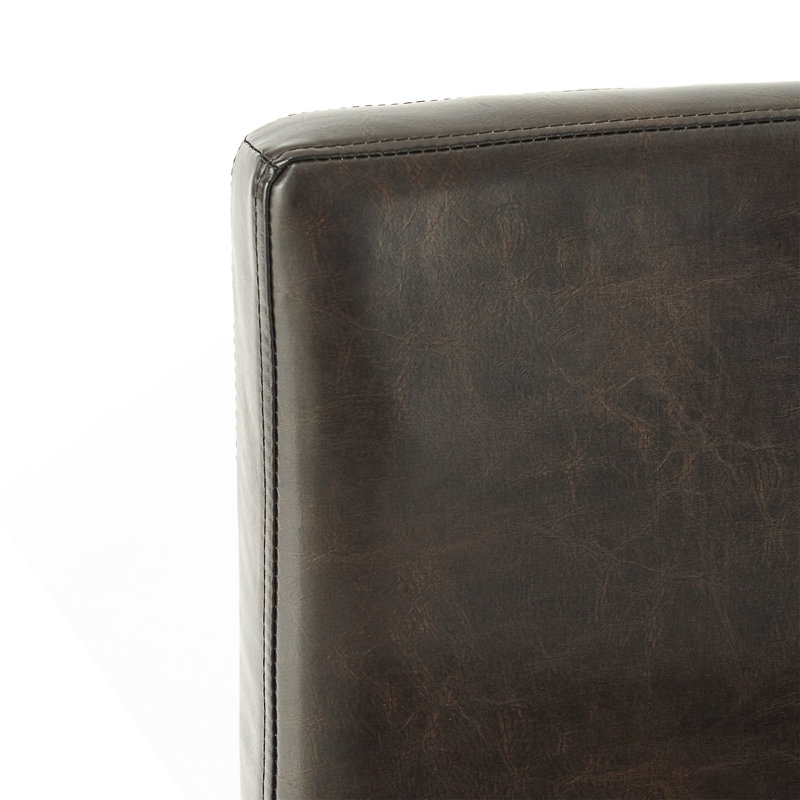Ensemble de 2 tabourets de bar à hauteur de comptoir en cuir reconstitué 26 "Portman