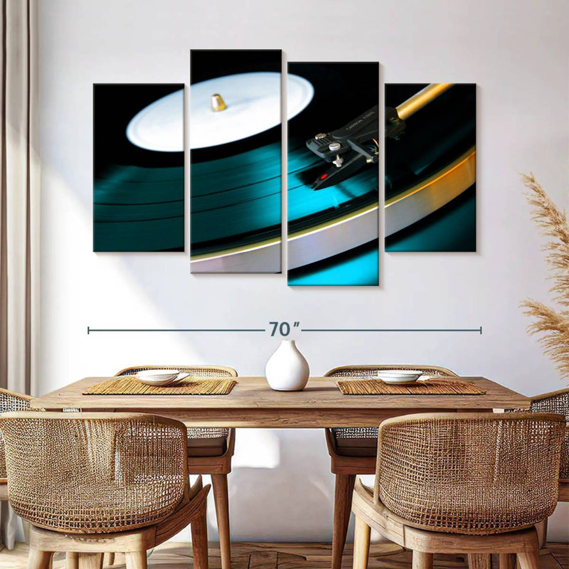 Abarca Playing Vinyl Record, 42" H x 68" W