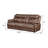 Upholstered Padded Arm Sofa Dark Brown