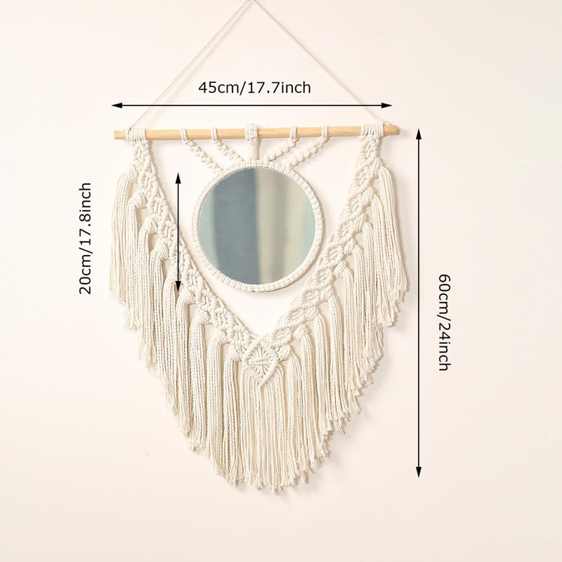 Miroir mural rond Boho