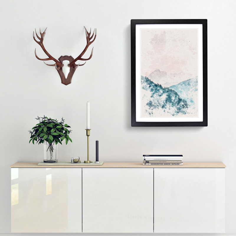 The Forest Angles - Picture Frame Graphic Art, 63cm H x 45cm W x 2cm D, Black Framed