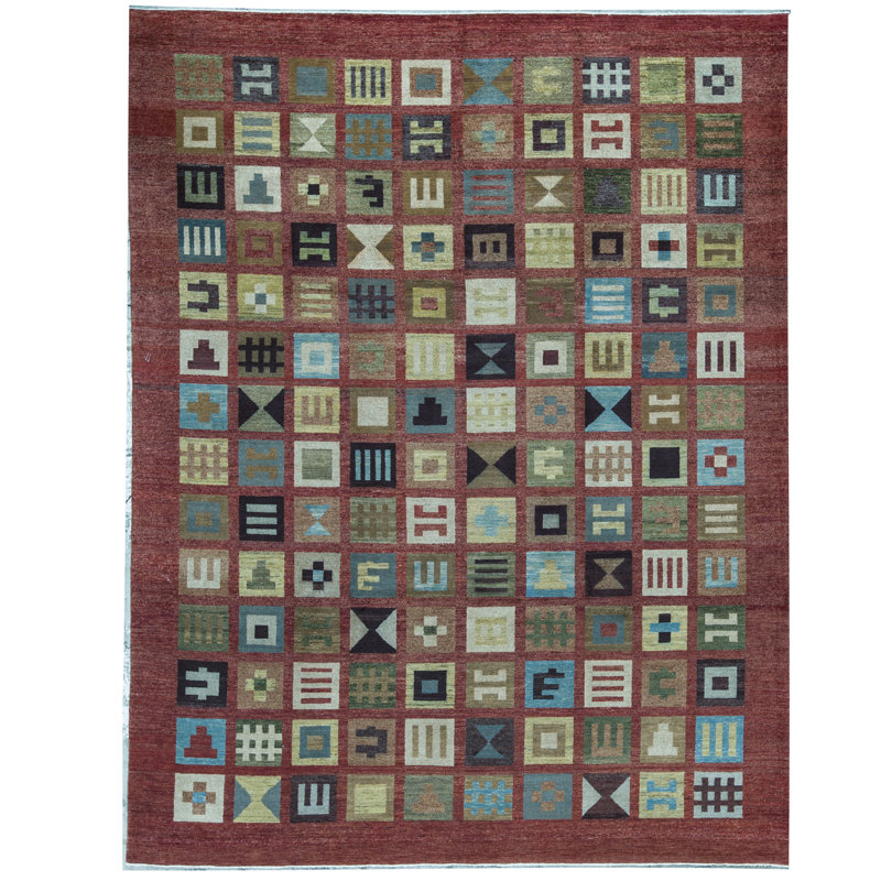 Wool Patchwork Area Rug