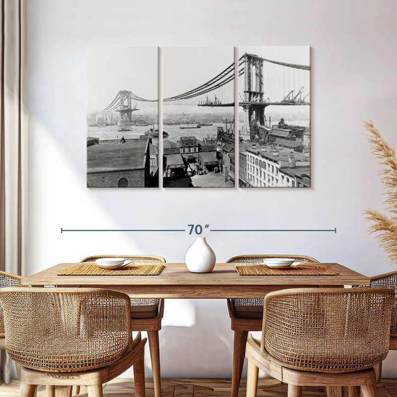 Lilie Manhattan Bridge Construction, 36" H x 57" W