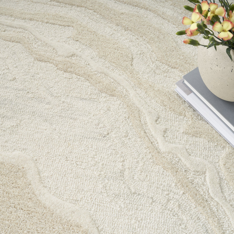 Cahide Abstract Wool Handmade Area Rug, Rectangle 259 x 351cm