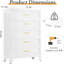 Commode 5 tiroirs Modern White