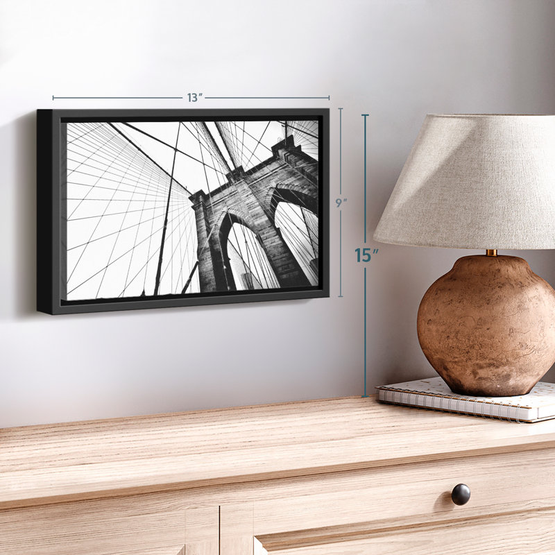 «Brooklyn Suspension Bridge Wall Art», H 9 po x l 13 po