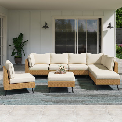 8 Pieces Sectional Seating Group With Cushions