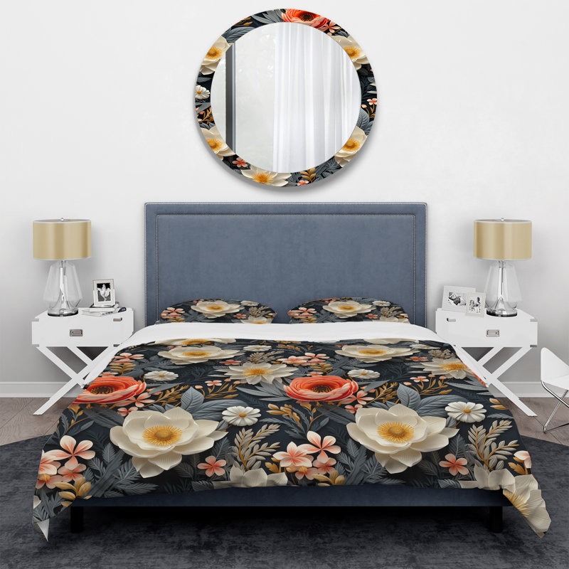 Ensemble de housse de couette Nature’S Exquis Floral Collage V - Floral, Housse de couette pour très grand lit et 2 très
