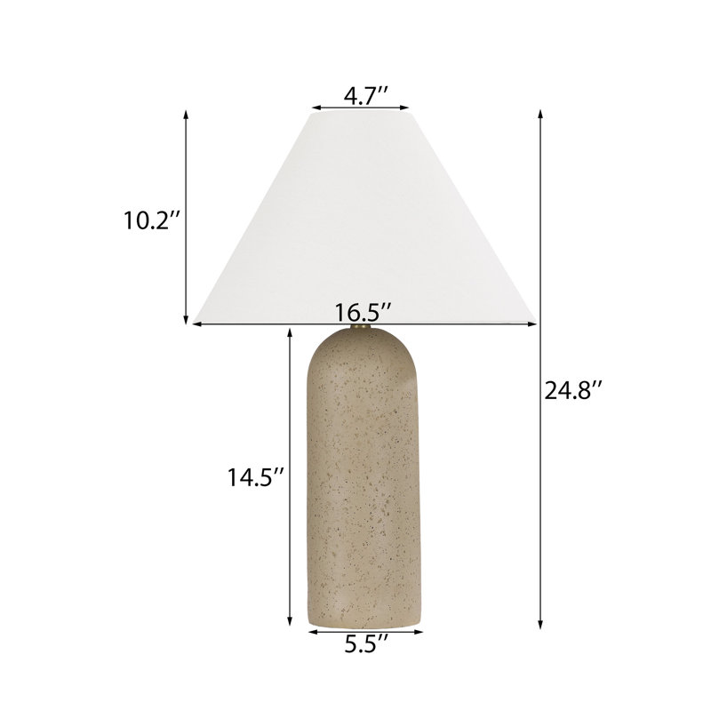 Cremic Vase Base Table Lamp(Set of 2)