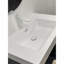 Lavabo intégré 24 po sans cabinet, sans couvercle d'évier, bonde et robinet, blanc brillant