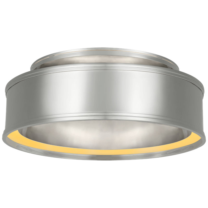 Connery 3 - Light LED Flush Mount, Polished Nickel, Polished Nickel