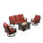 Febres 5 - Person Patio Conversation Set with Cushions-3872565