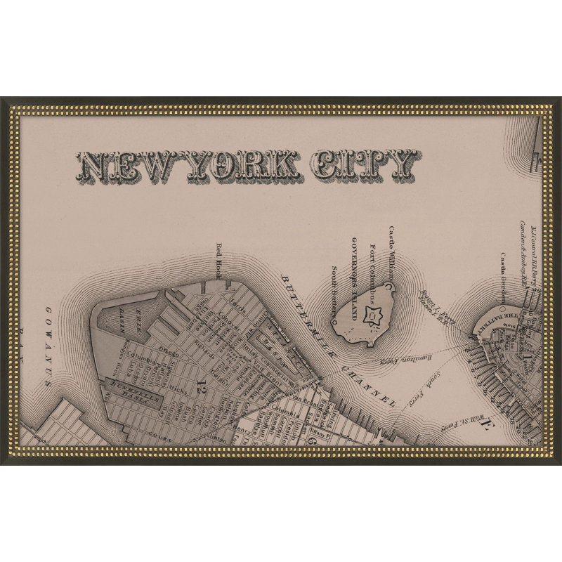 New York, grille rétro carte A