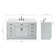 Thornaby 60'' Solid Wood Single Bathroom Vanity with 1.5'' White Quartz Top, Oval Sink