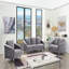 Fauteuil moderne chic en velours gris Livia