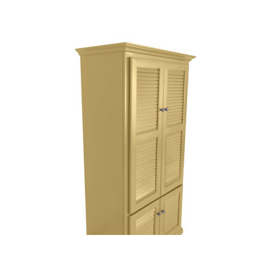 Très grand garde-manger en bois massif avec portes à volets