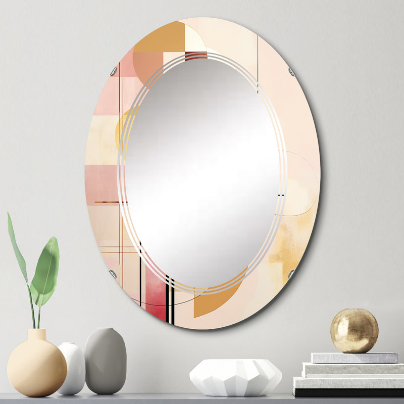 Calderville - Miroir mural moderne ovale, 30 po x 20 po