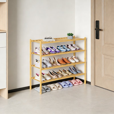 Range-chaussures empilable en bambou