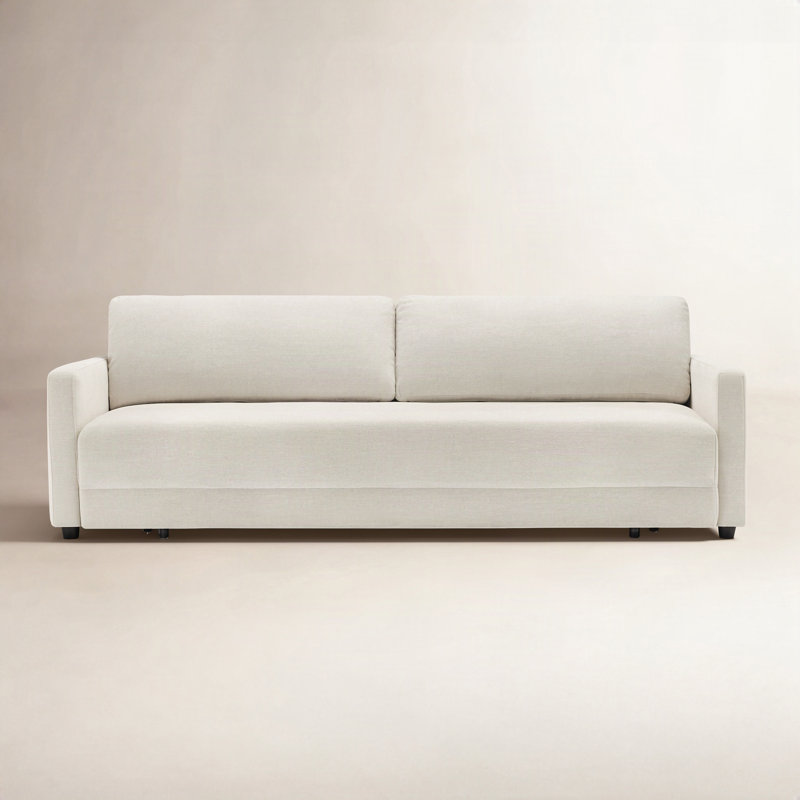 Savelle Upholstered 88'' Sofa Bed, Milo Linen Chenille
