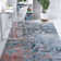 Tapis orange/gris
