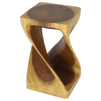 Amardev Abstract Solid Wood End Table