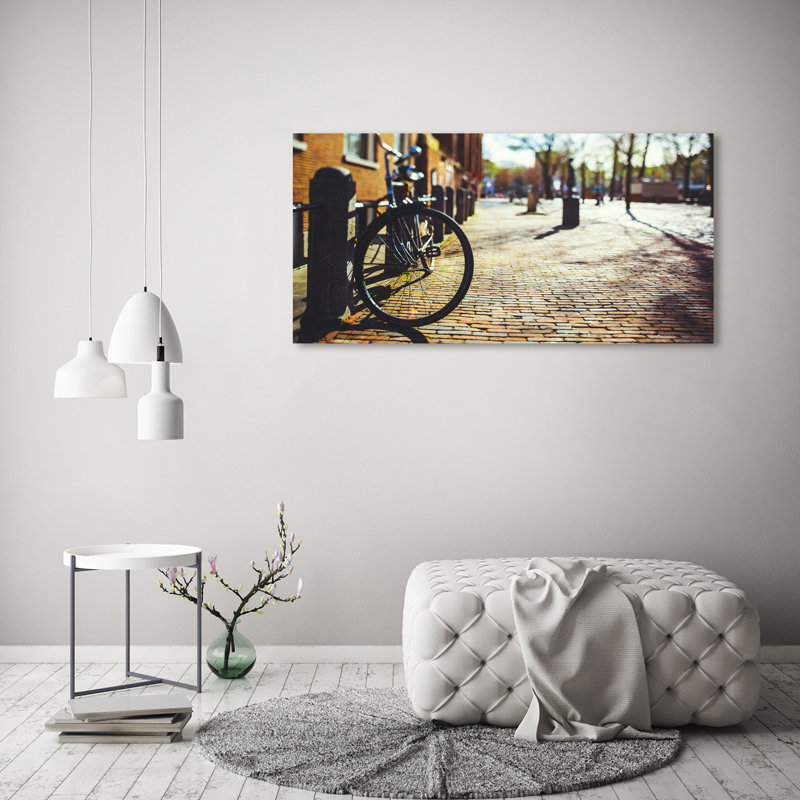 Bike In Amsterdam - Wrapped Canvas Print