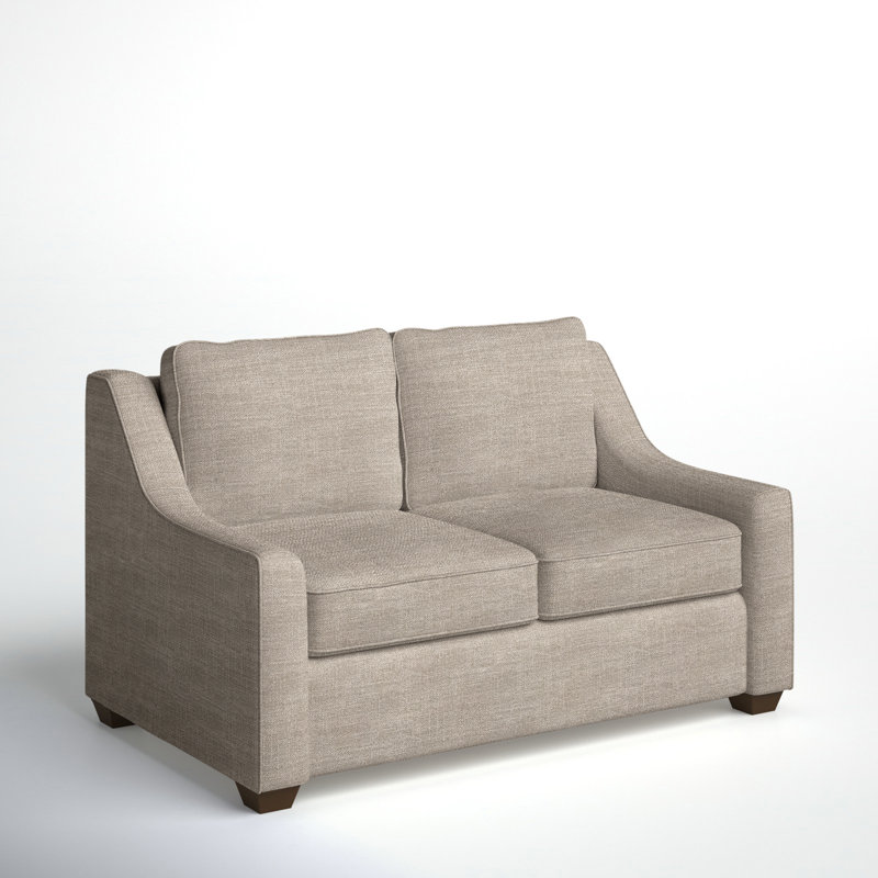 Gemi Upholstered 56.5'' Sofa, Conversation Ivory Basketweave
