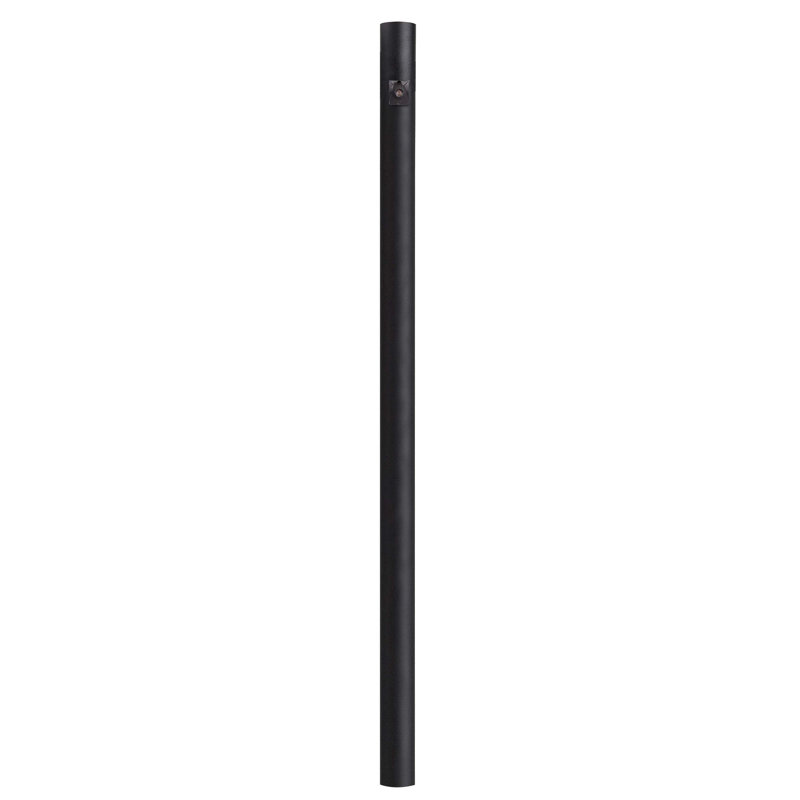 Solus Outdoor Hardwired Direct Burial Lamp Post with Dusk-to-Dawn Photocell Sensor, 120" H x 3" W x 3" D, Black