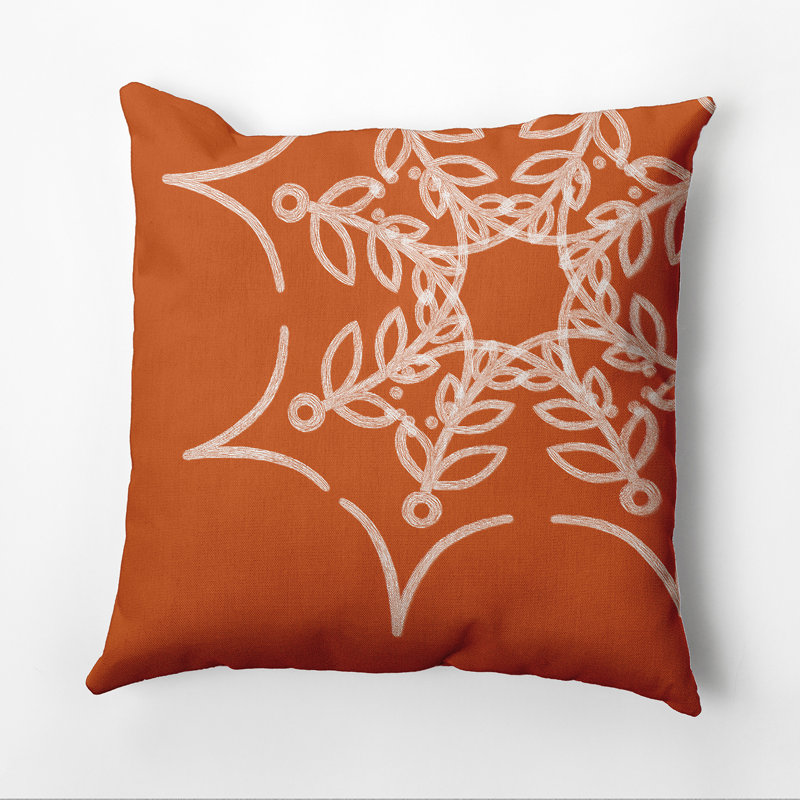 Housse de coussin carrée et insert Web art, 20 po x 20 po, Orange